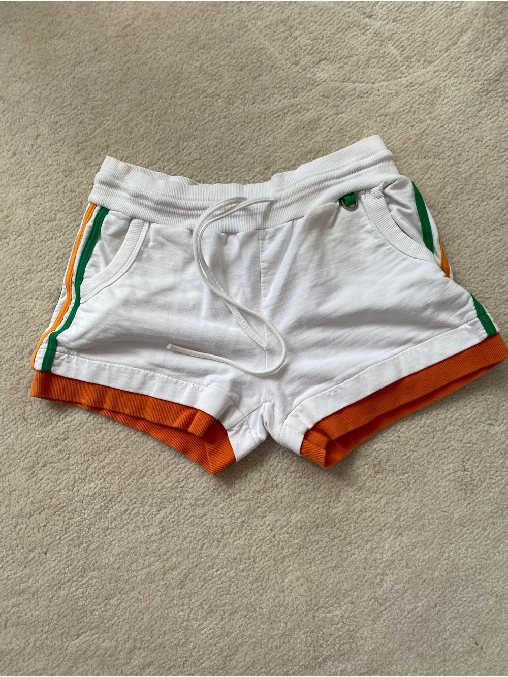 Y2K White Athletic Drawstring Shorts